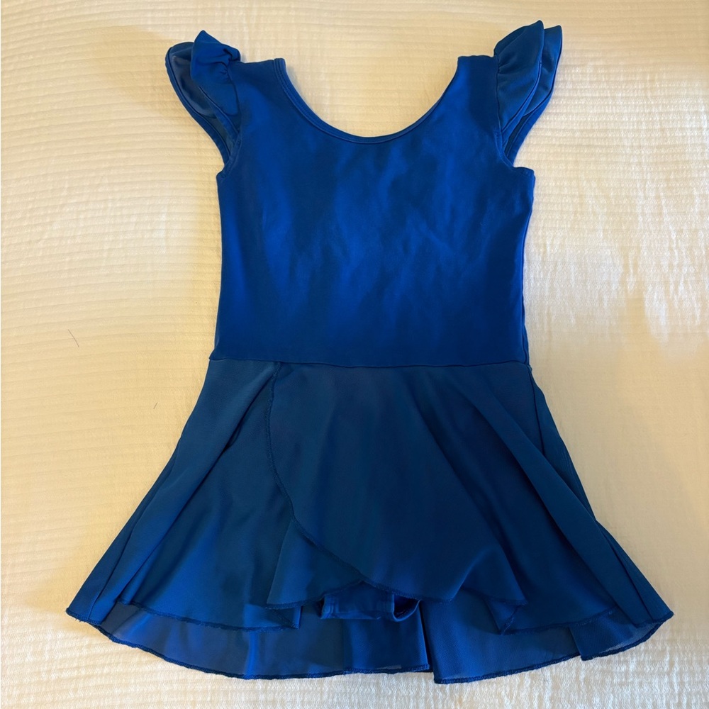 Blue Ruffle Sleeve Dress
